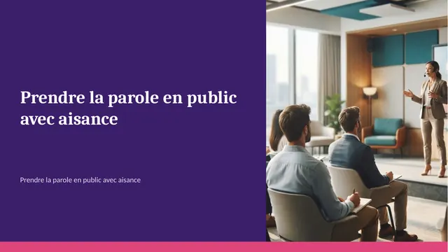 Couverture de la formation Prendre la parole en public avec aisance
